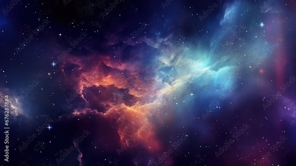 Colorful galaxy in space Colorful galaxy in space