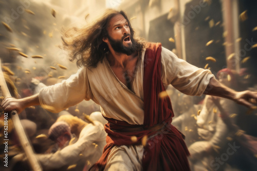 Cleansing of the Temple - Jesus Christ - Passover - a den of thieves - Passionate Purge - Christ's Fury in the Marketplace photo