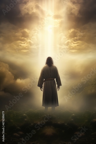 Prophet silhouette - Jesus Christ - John the Baptist - Full View