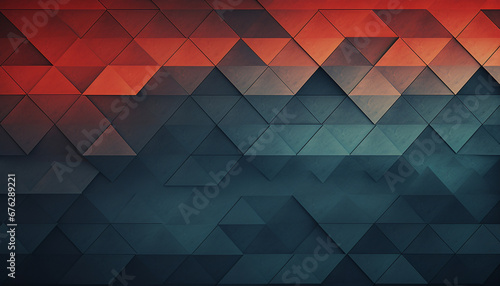 Geometric background blue and red