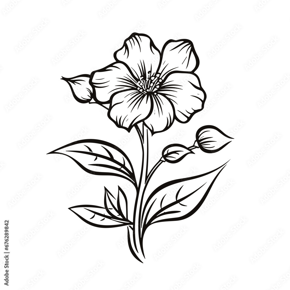 Obraz premium line drawing, line art png, line art prints, spring clipart, line art rose, rose clipart, floral svg, flower png, wildflower svg, flower clipart, bouquet svg, tattoo svg, line art, svg files, svg file