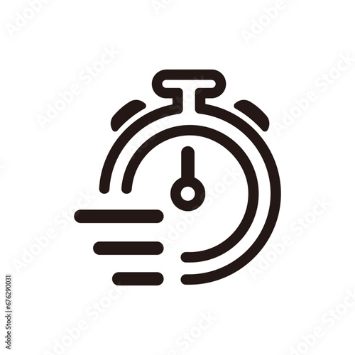 Stopwatch, timer ( quick, speed ) vector icon illustration