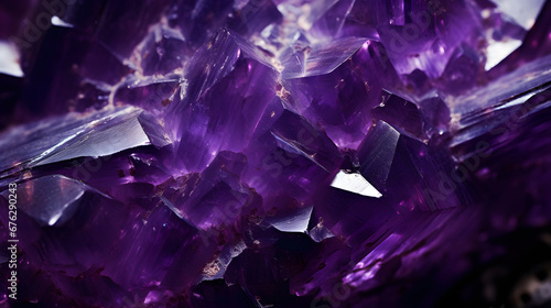 Extreme macro photograph of amethyst from the Purple Haze mine near Thunder Bay, Ontario, Canada. The red coloration is due to the presence of hematite inclusions marble texture. Generative Ai. photo