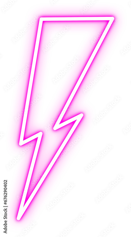 Glowing Neon Lightning Illustration Isolated Vector Glowing Neon Lightning Illustration Isolated Vector