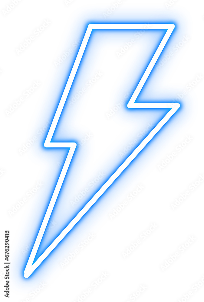 Glowing Neon Lightning Illustration Isolated Vector Glowing Neon Lightning Illustration Isolated Vector