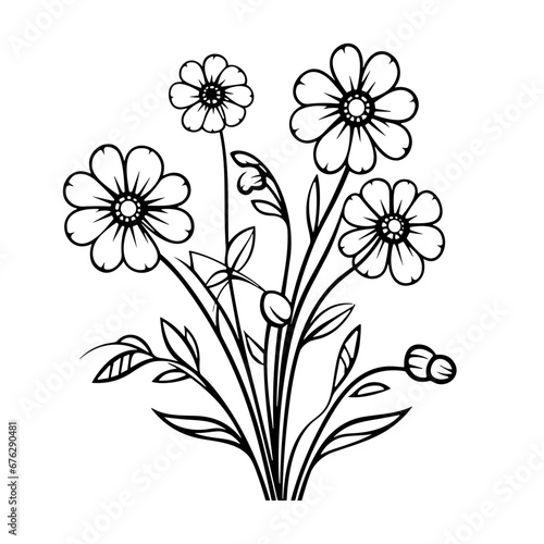 line drawing  line art png  line art prints  spring clipart  line art rose  rose clipart  floral svg  flower png  wildflower svg  flower clipart  bouquet svg  tattoo svg  line art  svg files  svg file