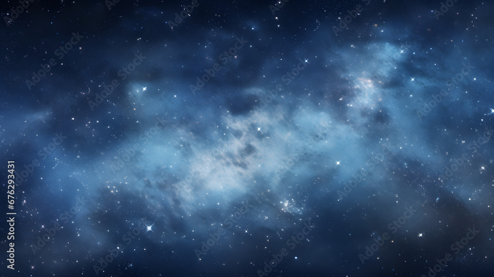 Panorama milky way galaxy with stars and space dust in the universe. Generative Ai.