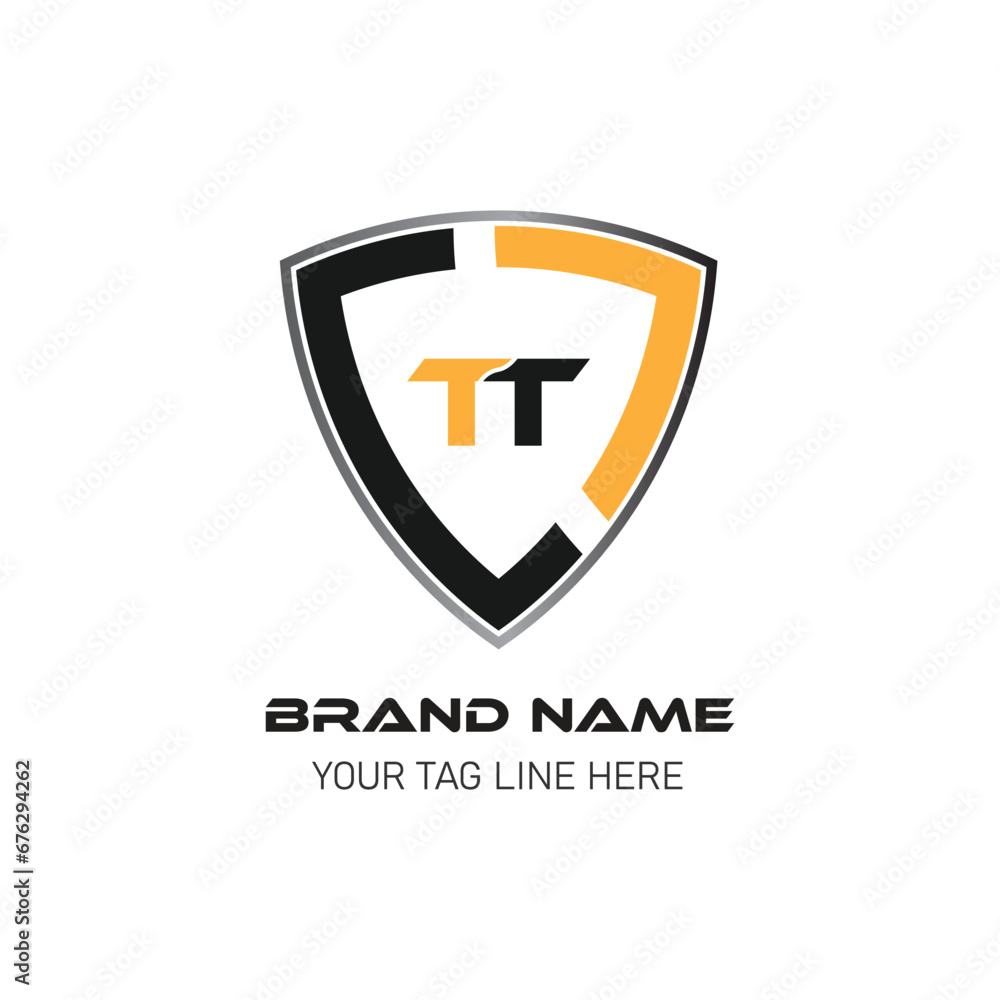 TT BRAND LETTER LOGO DESIGN VECTOR shield logo TT BRAND LETTER LOGO DESIGN VECTOR shield logo
