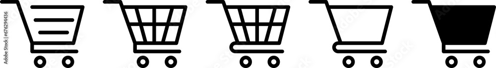 Shopping basket icons. Shopping cart. Flat icons. Full and empty shopping cart. PNG image Shopping basket icons. Shopping cart. Flat icons. Full and empty shopping cart. PNG image
