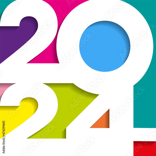 Happy New Year background with a colourful design