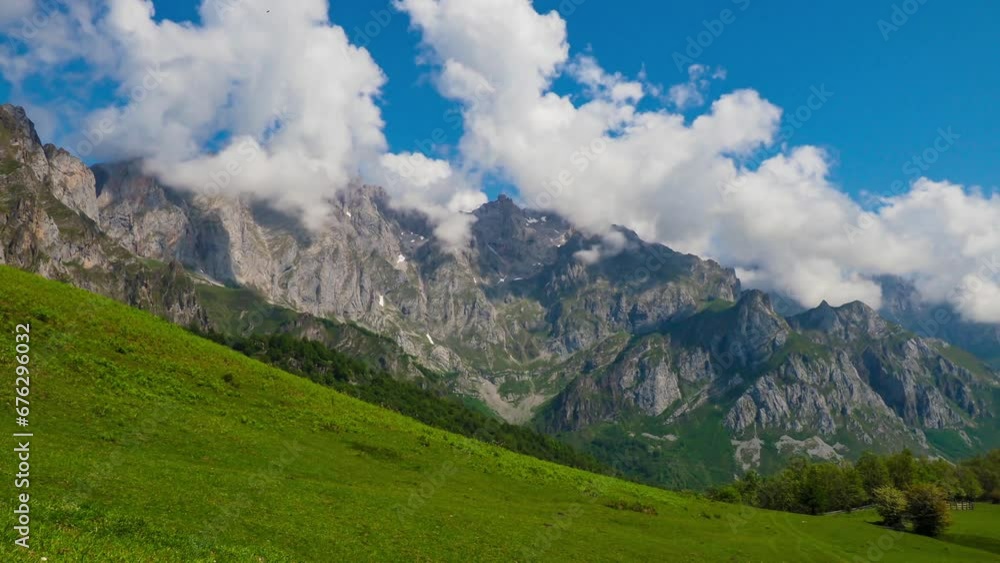 Picos de Europa, Spain - Timelapse of clouds rolling over the mountains of the Picos de Europa in northern Spain Picos de Europa, Spain - Timelapse of clouds rolling over the mountains of the Picos de Europa in northern Spain