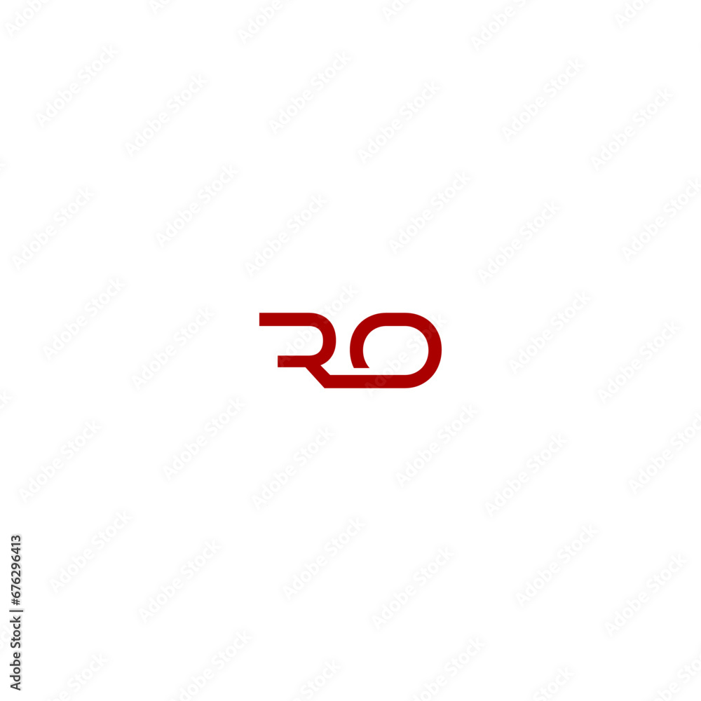 Initial RO letter logo isolated on white background Initial RO letter logo isolated on white background
