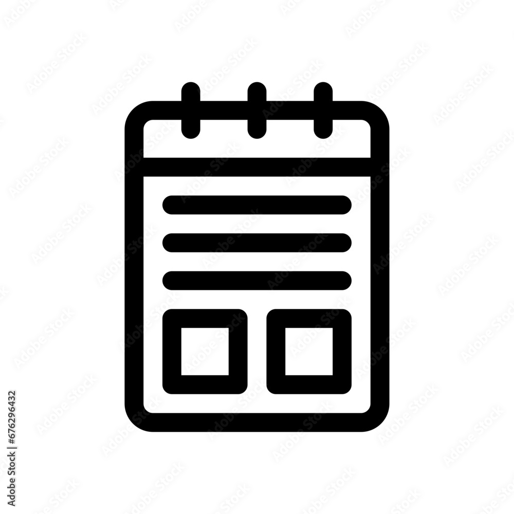 notebook line icon notebook line icon