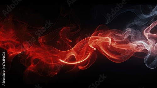 Red abstract smoke on black background. Smoke background