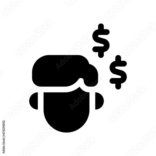 analytical thinking glyph icon