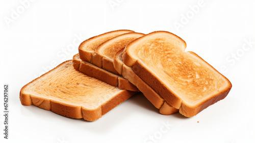 Sliced toast bread isolated on white background