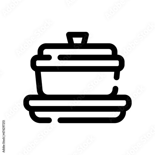 casserole line icon