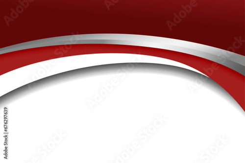 abstract red curve wave Stylish lines on white background