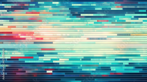 Seamless retro VHS scanlines or TV signal static noise pattern with wind effect. Television screen or video game pixel glitch damage background texture. Vintage analog grunge dystopiaco. Generative Ai