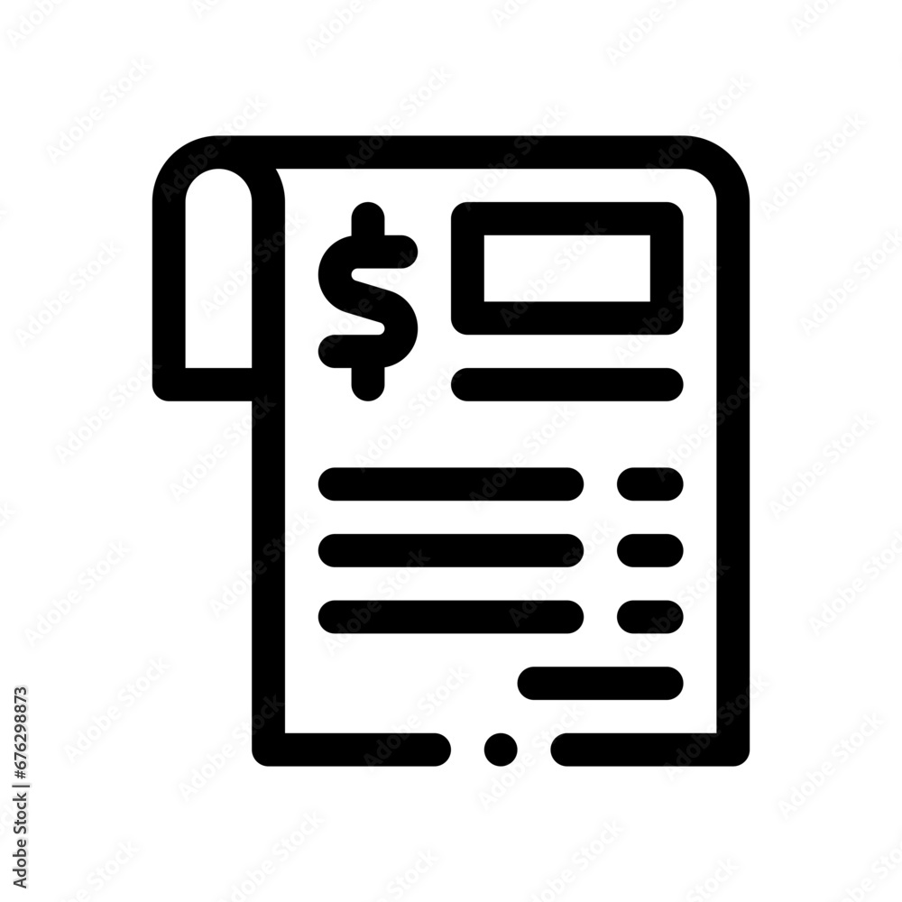 bill line icon bill line icon
