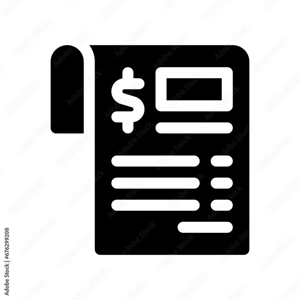 bill glyph icon bill glyph icon