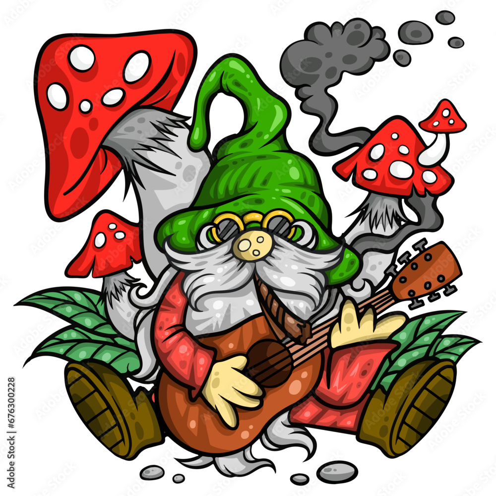 Gnome images, cute, bright colors On the white background Is a cute cartoon vector image Gnome images, cute, bright colors On the white background Is a cute cartoon vector image
