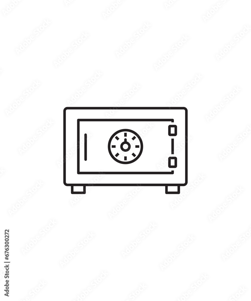 safe icon, vector best line icon. safe icon, vector best line icon.