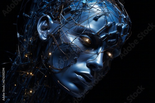 Unveiling the Inner Spark: A Detailed Portrait Exploring the Fusion of Biological Energy and Human Form