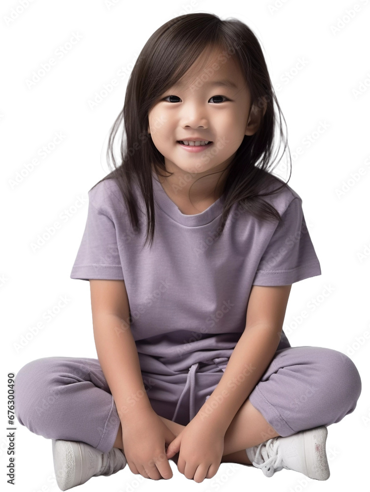 Adorable Asian Chinese Girl with Blank T-shirt and Comfortable Shorts Mockup for Trendy E-commerce Fashion Adorable Asian Chinese Girl with Blank T-shirt and Comfortable Shorts Mockup for Trendy E-commerce Fashion