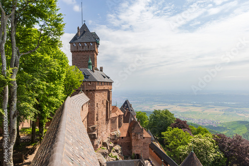 Castle Haut-Koenigsbourg famous Castle near Orschwiller in Alsace in France photo