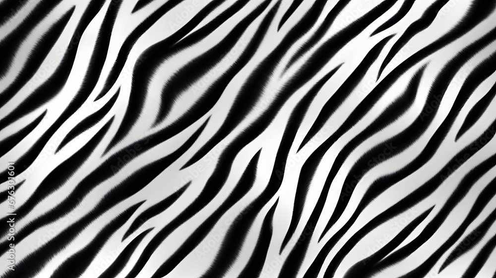 Seamless zebra skin or tiger fur stripe pattern. Tileable monochrome bold black and white African safari wildlife background texture marble texture. Generative Ai Seamless zebra skin or tiger fur stripe pattern. Tileable monochrome bold black and white African safari wildlife background texture marble texture. Generative Ai