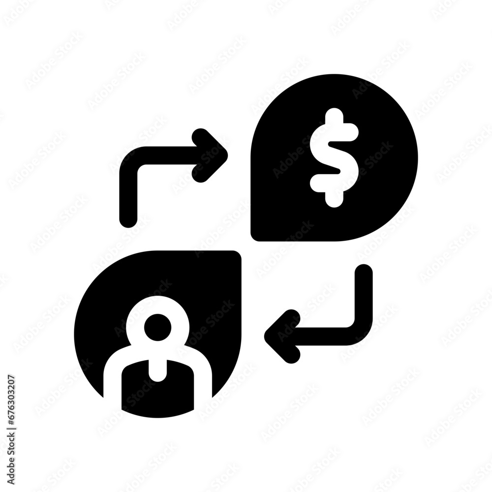 business model glyph icon