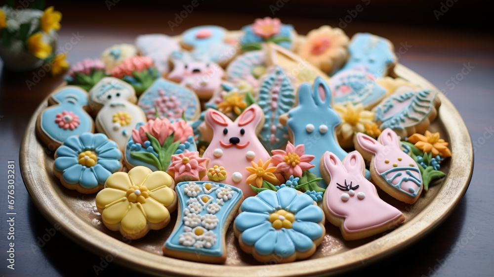 Easter sugar cookies decorated with royal icing Easter sugar cookies decorated with royal icing
