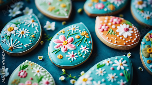 Easter sugar cookies decorated with royal icing