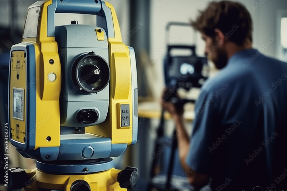 The construction of the building Survey engineers use theodolite Total Station, robotic total station or 3D Laser Scanner.