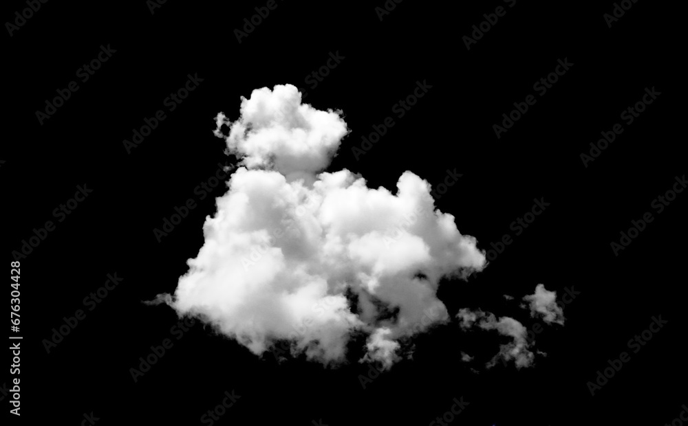 Set of white clouds or smog for design isolated on a black background. Set of white clouds or smog for design isolated on a black background.