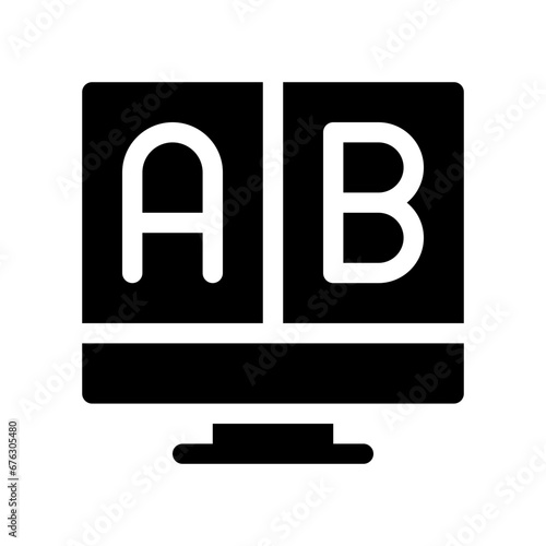 ab testing glyph icon