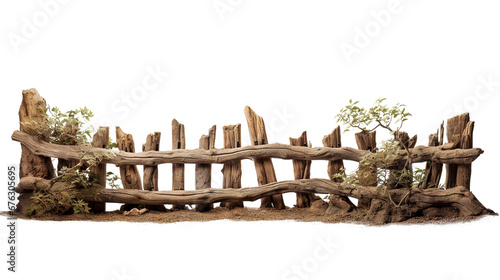 Untreated chestnut wood fence png