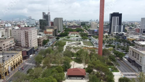 central park of the city of monterry mexico with a front view photo