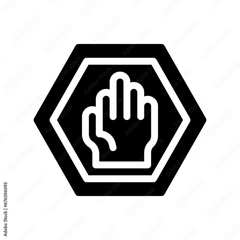 stop glyph icon