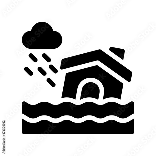flood glyph icon