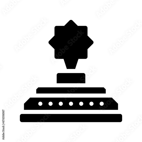 land mine glyph icon