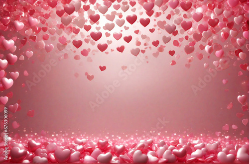 Valentine's Day background with pink hearts