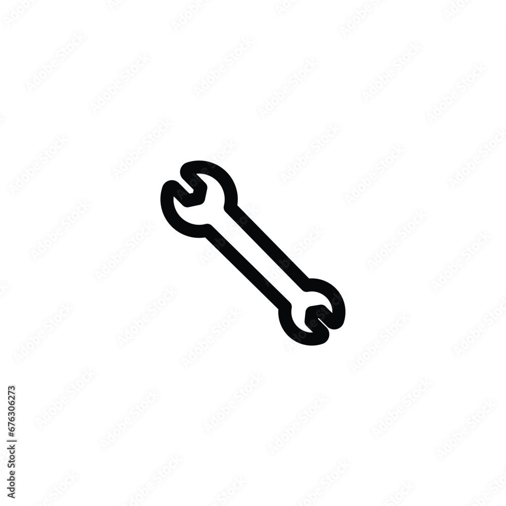 Wrench icon vector Wrench icon vector