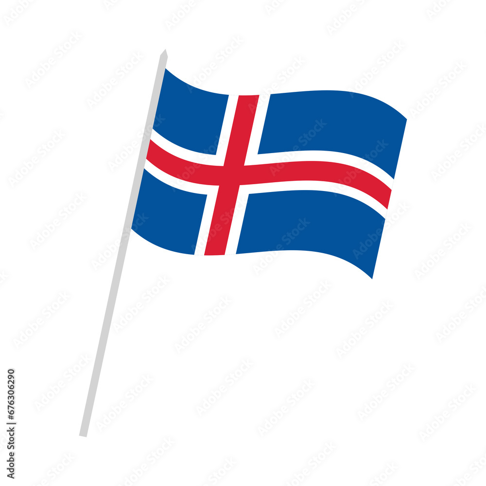 Flag of Iceland illustration
