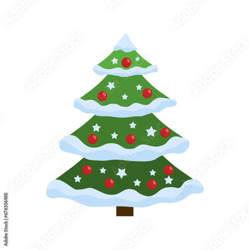 Christmas tree illustration 