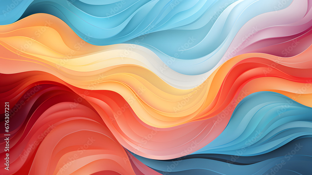 Wavy and swirled brush strokes vector seamless pattern