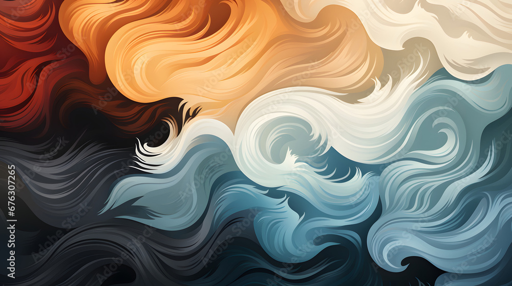 Wavy and swirled brush strokes vector seamless pattern Wavy and swirled brush strokes vector seamless pattern