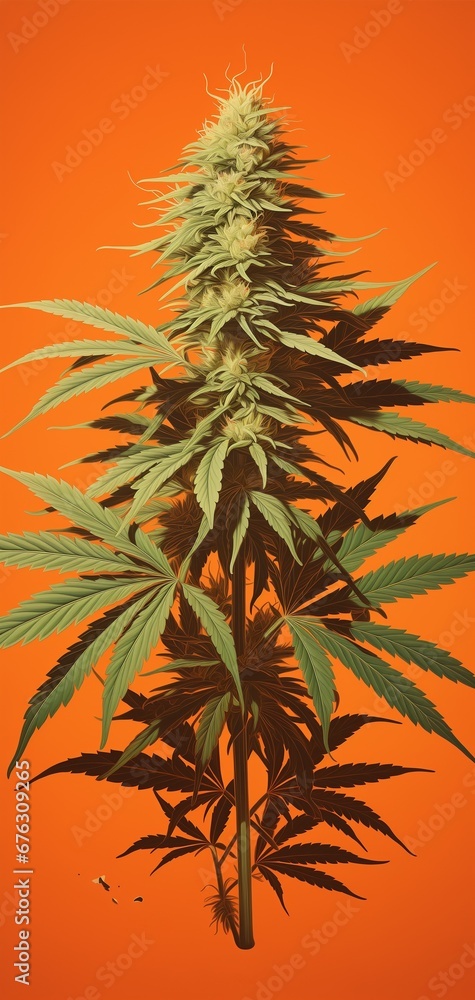 Bright and colorful marijuana poster