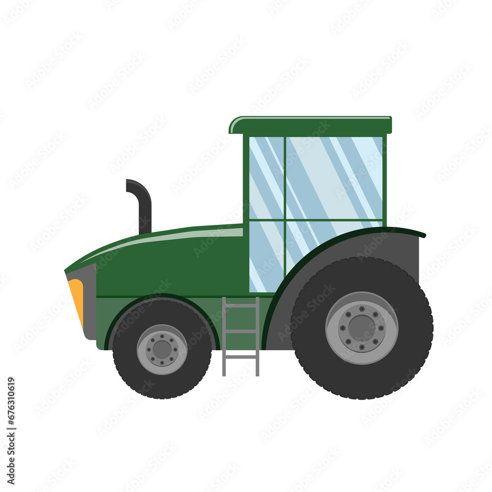 green arigiculture tractor vector png